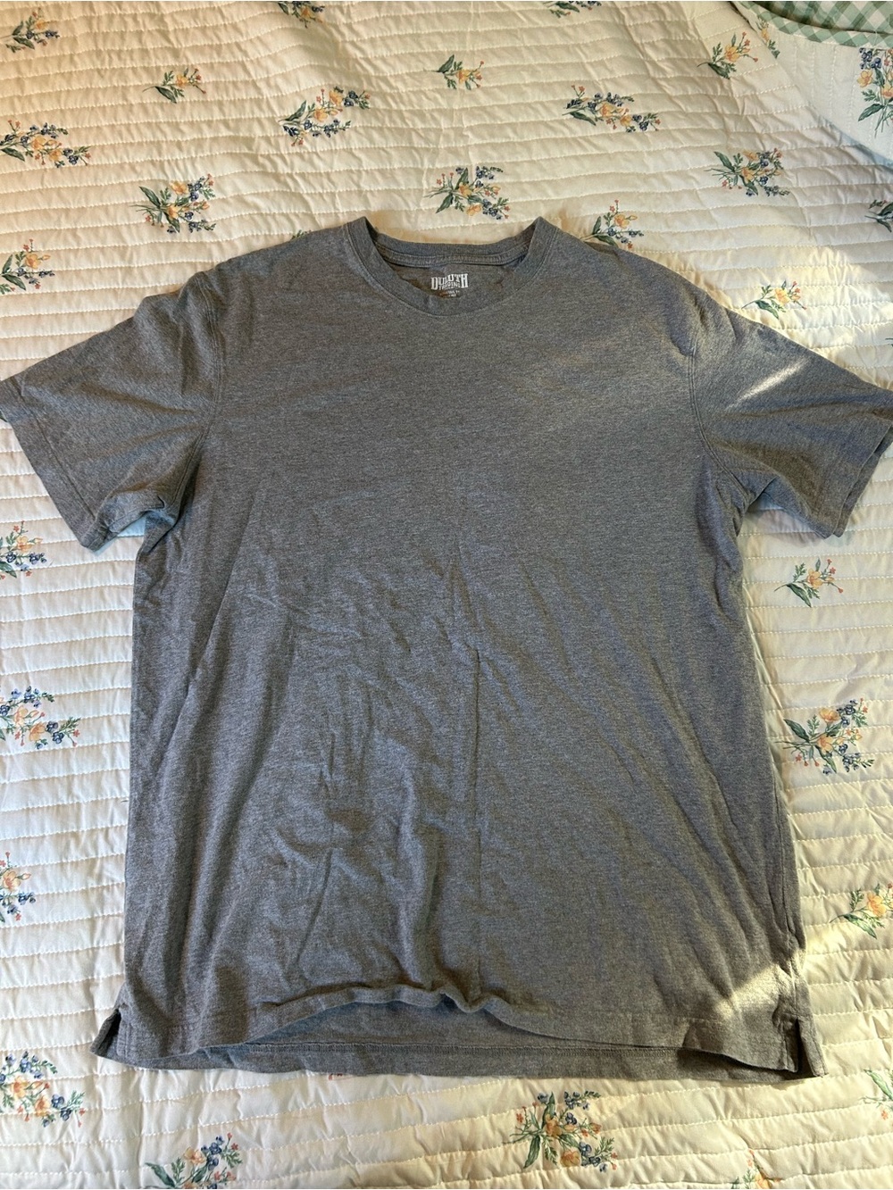 ComfortSoft Men's Duluth Crew Neck T-Shirt - Gray 100% Cotton